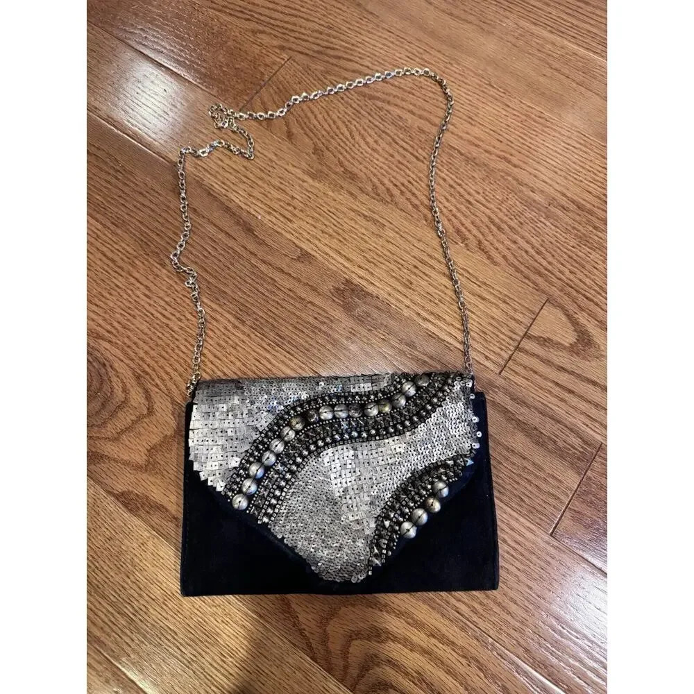 Urban Outfitters Envelope Clutch Crossbody Bag Chain‎ Beaded Boho Going Out Bag